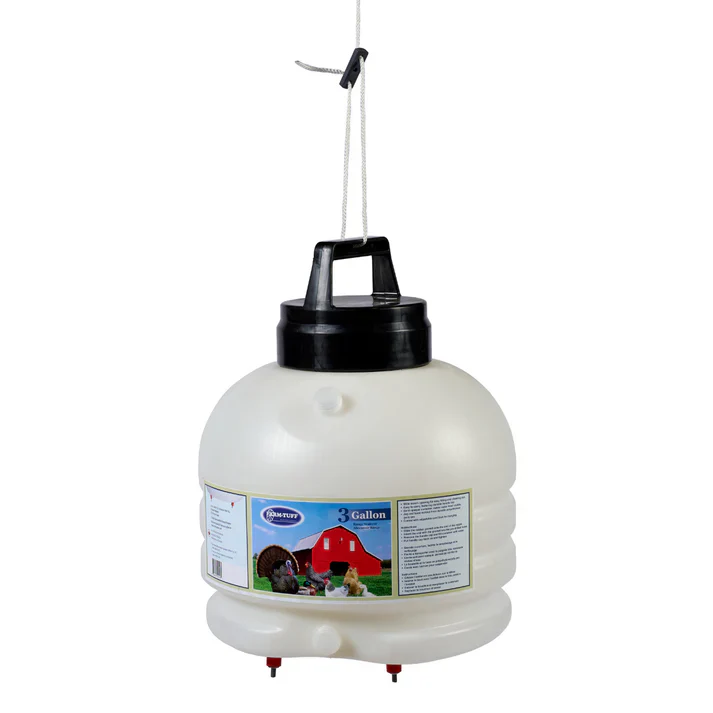 Hanging Poultry Waterer w/Nipples 3 Gallon