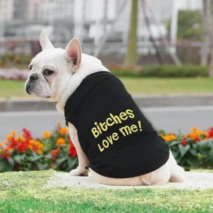 Parisian Pet 'Bitches Love Me' Funny Dog Shirt
