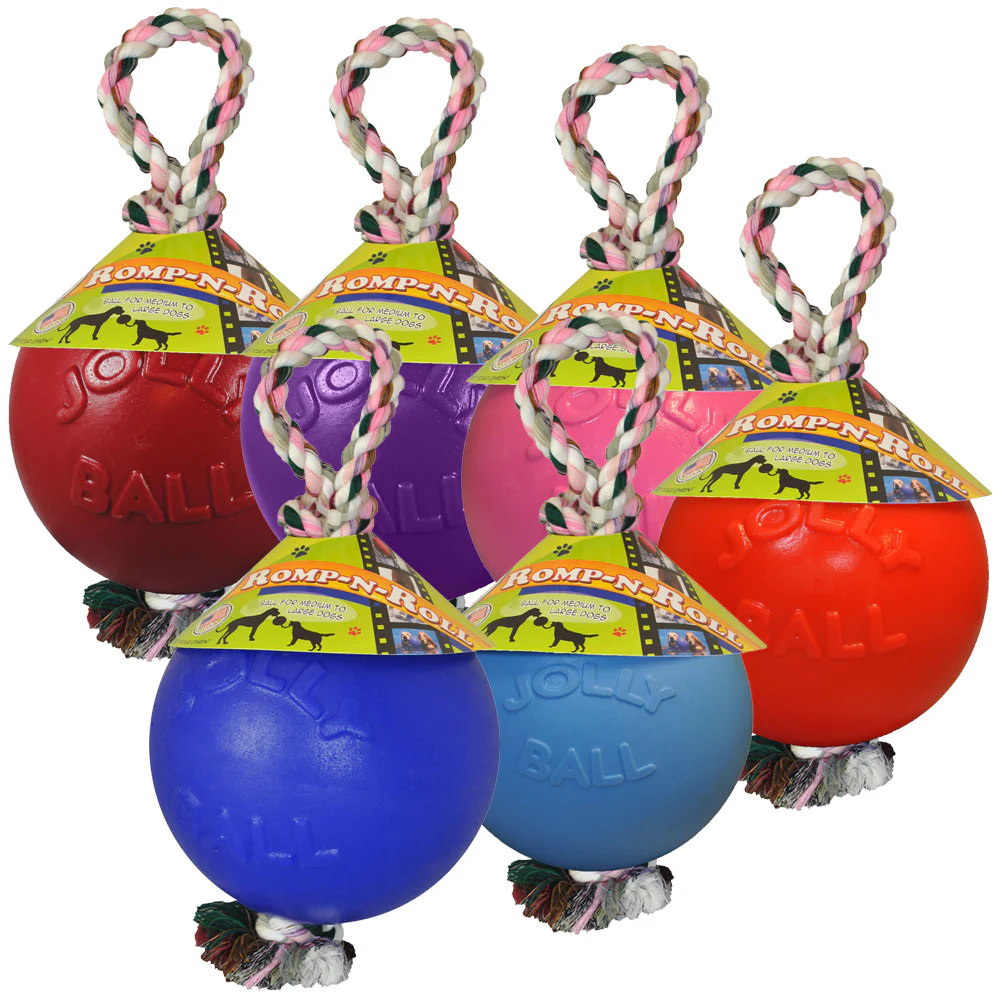 Romp N Roll Ball w/Rope 6"